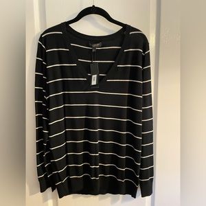 Banana Republic V Neck Striped Sweater